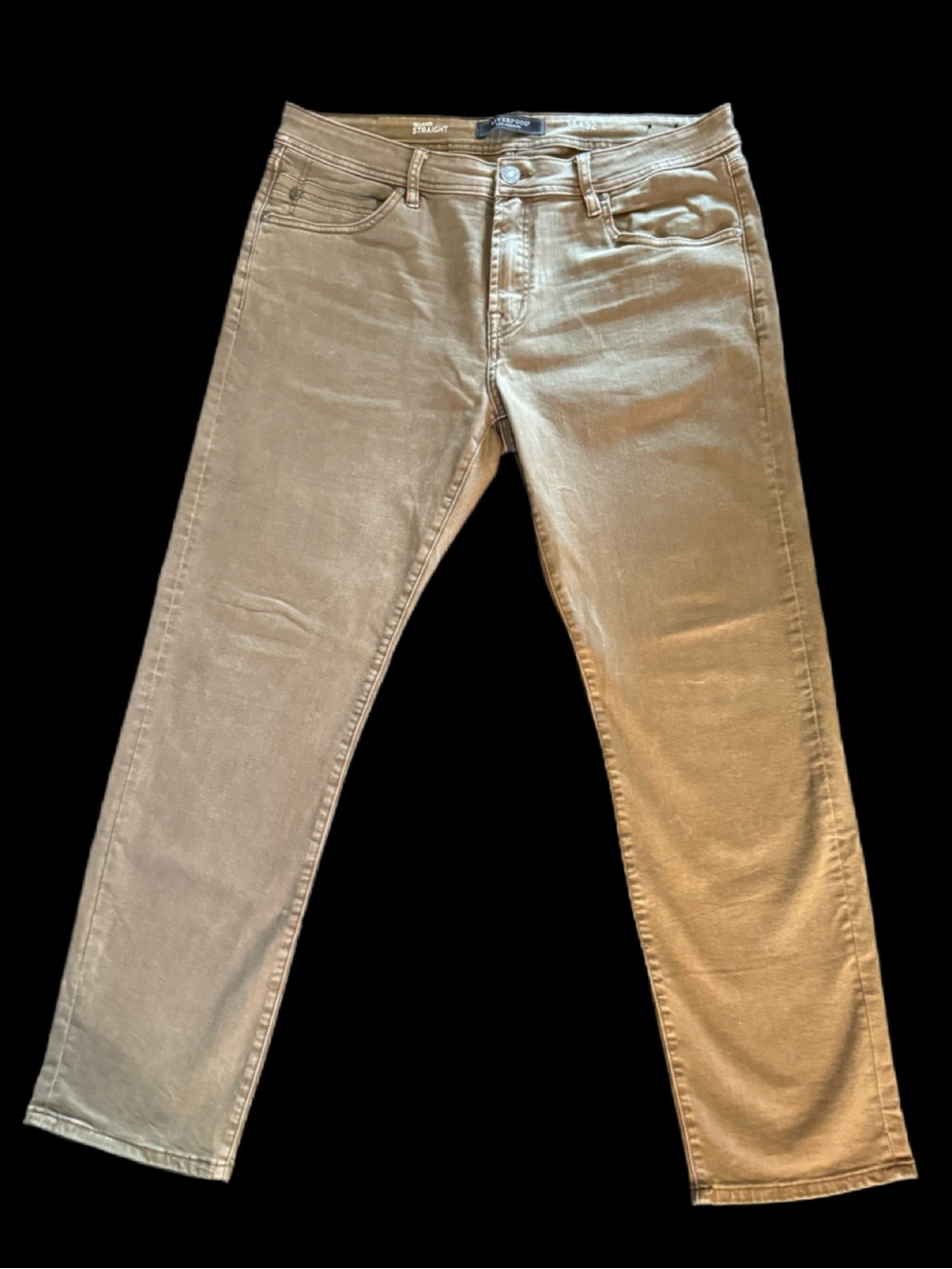 Men's Liverpool Relaxed Straight Denim Brown Jeans size 36x32 Great Condition